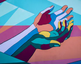 Colourful hands